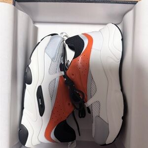 Dior Orange and White Athletic Shoes